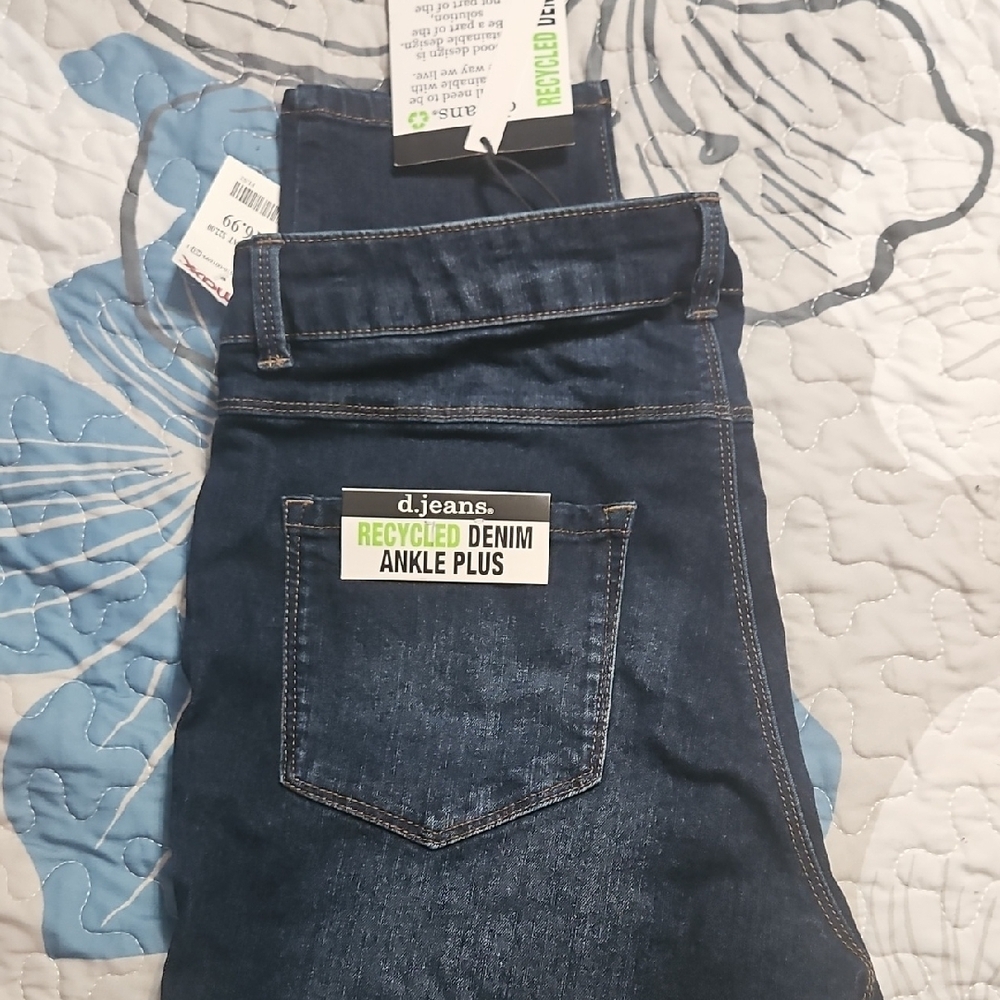 D. Jeans Women's Recycled Denim Ankle Jeans - Dark Blue